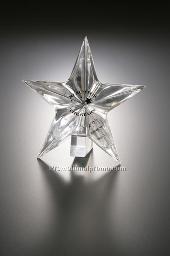 Lucite Embedment Molded Star Award on Stand
