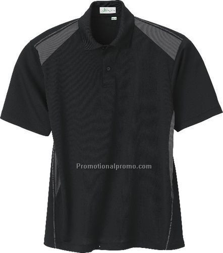 MEN37459 RECYCLED POLYESTER PERFORMANCE HONEYCOMB COLOR BLOCK POLO