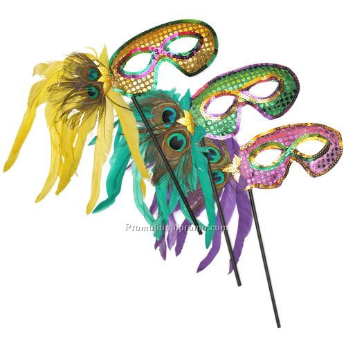 Mardi Gras Feather Mask on 10
