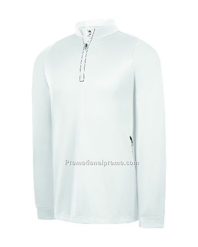 Men37491 Climalite Warm 3-Stripes Zip Mock - White