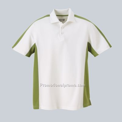 Mens 100% Polyester Diced Knit Golf Shirt
