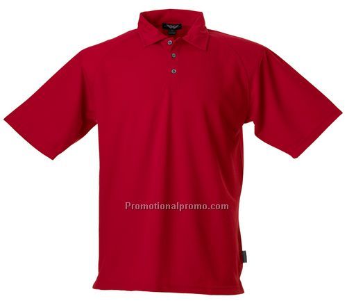 Mens Moisture Wick Pique Golf Shirt