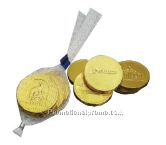 Mesh Bag with 5 Custom Coins