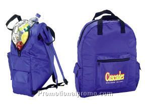 Metallized back pack cooler bag