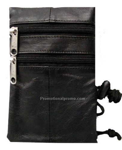 Mini Bag / Belt Loop & String3 Zippers / Lambskin Napa / Black