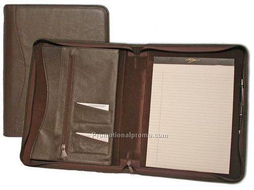 Nappa Premium Zipper Padfolio