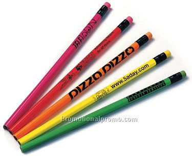 Neon Pencil With Erasers