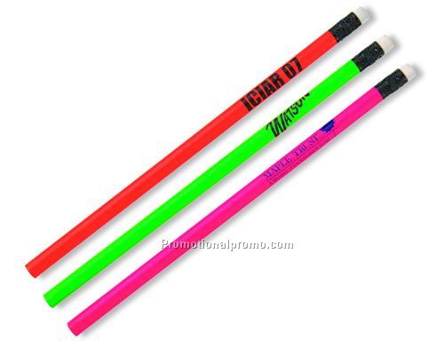 Neon wood pencil