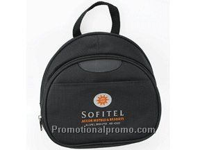 Nylon cooler bag, stainless steel & oak woodboard