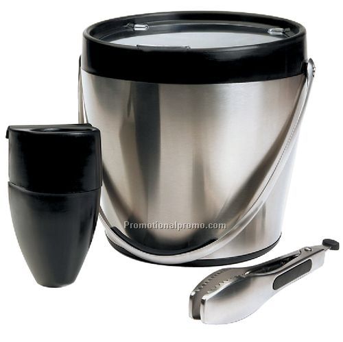 OXO ice bucket w/tongs& holder