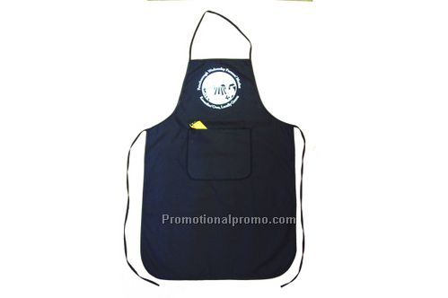 One pocket bib apron - black