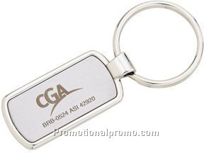 Rectangular metal key tag