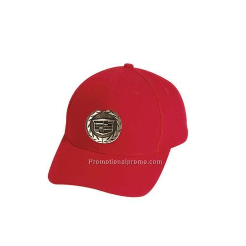 Red Heavy Weight 100% Brushed Cotton Twill Caps