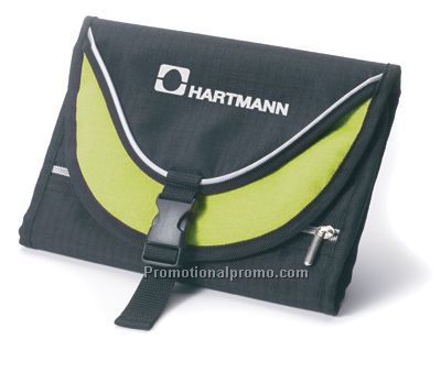 Retro Cosmetic Bag - Green/Printed