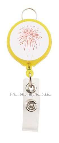 Round retractable badge reels - Dome