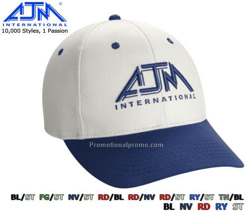 Semi-Pro Style. Polycotton, 6 Panel Caps