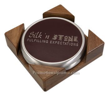 Set of 2 PS with Walnut Stand