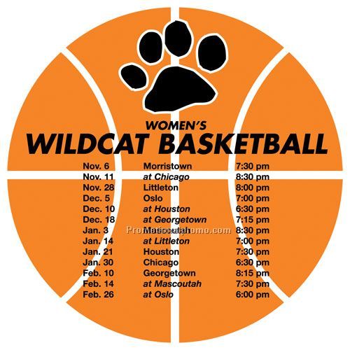 Sports Schedule Magnet - Basketball
