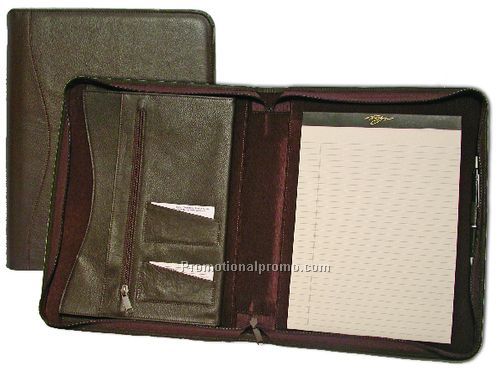 Sterling Leather Zipper Padfolio