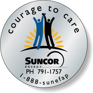 Stock Shape Brite Silver Foil Paper Roll Labels - Round