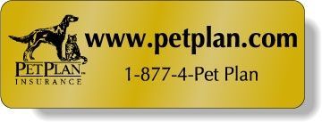 Stock Shape Dull Gold Foil Paper Roll Labels - Rectangle with round corners