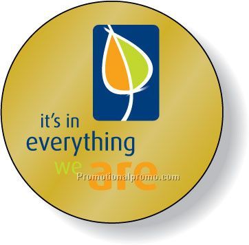 Stock Shape Dull Gold Foil Paper Roll Labels - Round