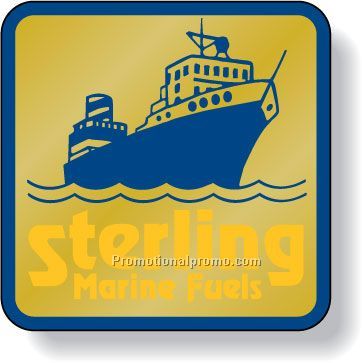 Stock Shape Dull Gold Foil Paper Roll Labels - Square with round corners