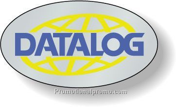 Stock Shape Dull Silver Foil Paper Roll Labels - Oval