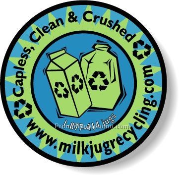 Stock Shape Fluorescent Green Roll Labels - Round