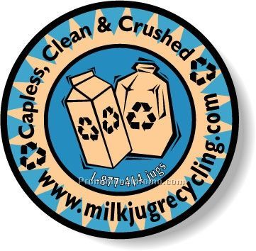 Stock Shape Fluorescent Orange Roll Labels - Round