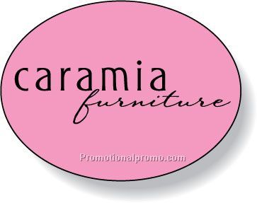 Stock Shape Fluorescent Pink Roll Labels - Oval