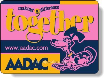 Stock Shape Fluorescent Pink Roll Labels - Rectangle with round corners