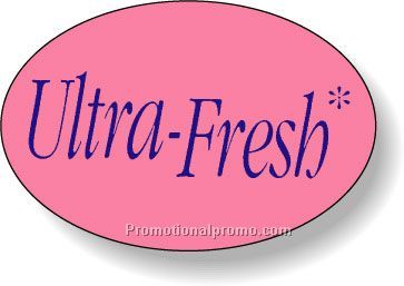 Stock Shape Fluorescent Red Roll Labels - Oval