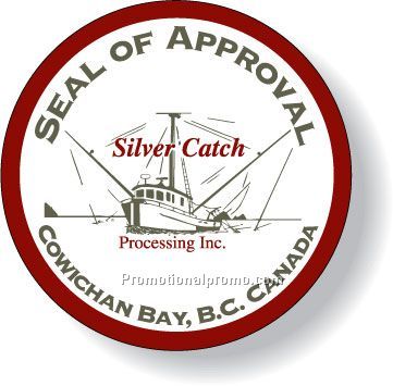 Stock Shape White Matte Polyolefin Roll Labels - Circle