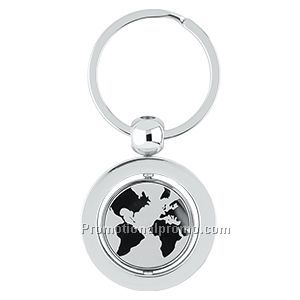 Swivel Globe Key Tag
