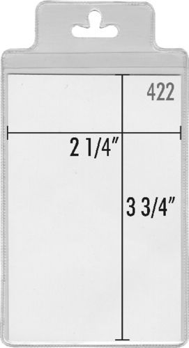 Vinyl convention ID badge holder pouch #422