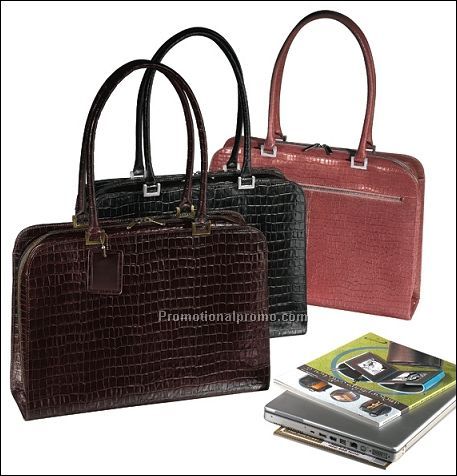 Women's Croco Laptop Briefcase