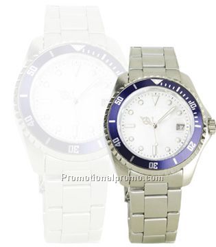 Yacht - ladies' sport watch with blue diver bezel