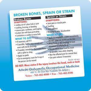 health & safety magnet - Broken Bones