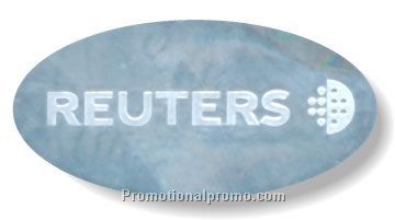 .006 Custom Shape Debossed Silver Polyester Decals