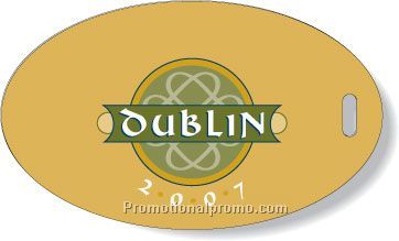 .020 White Gloss Vinyl Luggage Tags / with loop attached