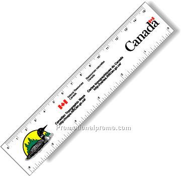 White Gloss Vinyl Plastic 6" Rulers / with square corners