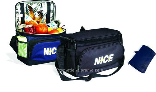 12 pack collapsible cooler - Black/Navy