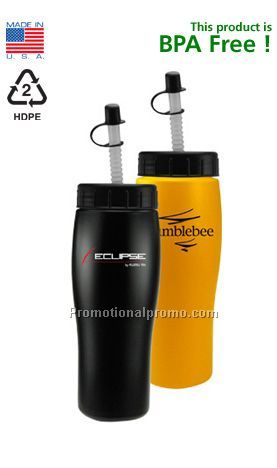 24 oz. Opaque Contour Bottle-Straw/Tip Lid