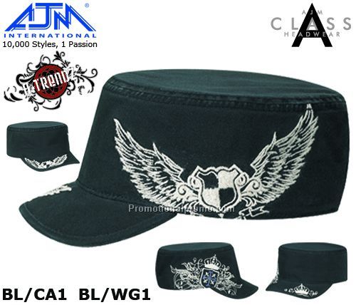 A-TRENDZ Military Style. Heavy Washed Chino Twill, 2 Panel Caps