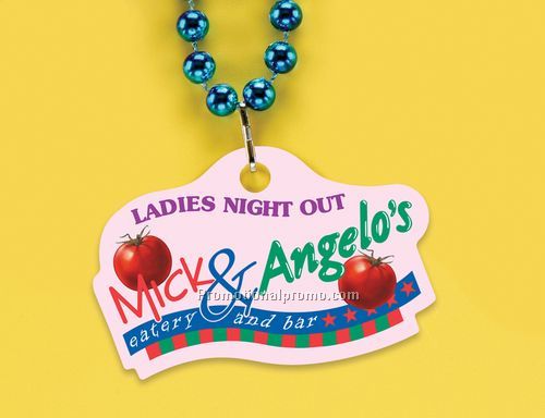 ASS'T MARDI GRAS BEADS CUSTOM DISK MAX SIZE 2 X 2