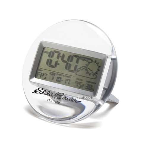 Acrylic Desk Time & Weather Station
