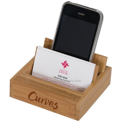 BAMBOO CELL PHONE/BUSINESS CARD HOLDER