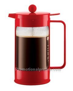 Bean 8 Cup Double Wall Thermal Coffee Press, 1.0, 34 oz, Red