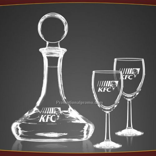 Captain's Decanter & 2 Wine